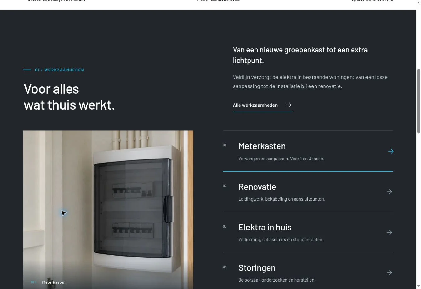 Vier werkzaamheden met elk een eigen ingang, opname 20 oktober 2026